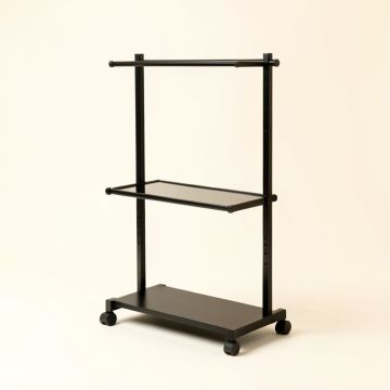Jo 38 '' W Double Rod Garment Rack (synthetic illustration; no displayed measurements)