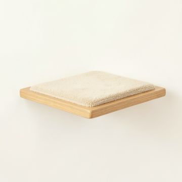 Cedar Edge Wall-Mounted Cat Perch - Beige (synthetic illustration; no displayed measurements)