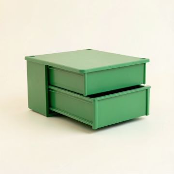 Juniper Bluff Small-Parts Storage Drawer Cabinet - Green (synthetic illustration; no displayed measurements)