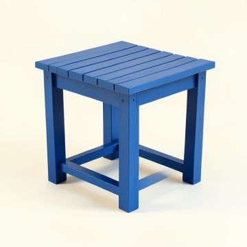 Laurel Arc Compact Balcony Table - Blue (synthetic illustration; no displayed measurements)
