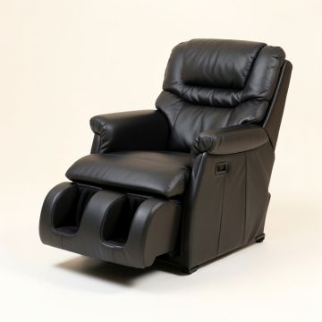 Reclining Heated Massage Chair With Ottoman (synthetic illustration; no displayed measurements)