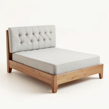 Abril Tufted Solid Wood And Upholstered Low Profile Platform Bed (synthetic illustration; no displayed measurements)