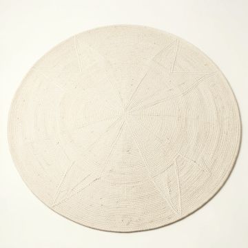 Hazel Crest Round Area Rug - Cream (synthetic illustration; no displayed measurements)