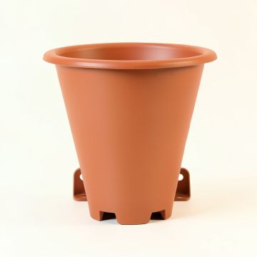 Sage Bluff Empty Railing Planter With Integral Brackets - Terracotta (synthetic illustration; no displayed measurements)