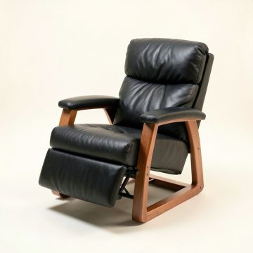 Power Recliner And Lift Chair In Black Pu Leather Lift Recliner Chair (synthetic illustration; no displayed measurements)