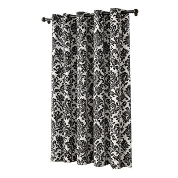 Willingboro Cotton Blend Damask Room Darkening Rod Pocket Single Curtain Panel