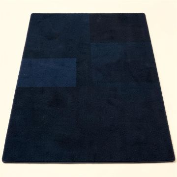 Reed Branch Rectangular Area Rug - Navy (synthetic illustration; no displayed measurements)