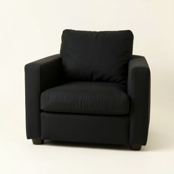Moss Bend Upholstered Armchair - Black (synthetic illustration; no displayed measurements)