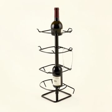 Spinella 4 Bottle Hanging Wine Bottle & Glass Rack (synthetic illustration; no displayed measurements)