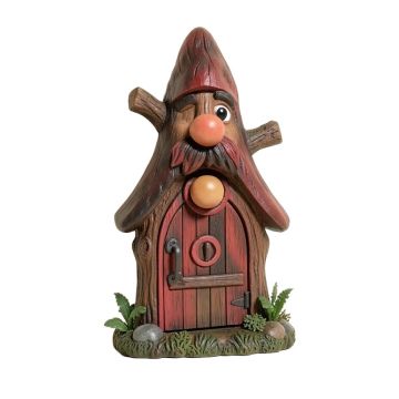Knothole Door Gnome Garden Welcome Tree Wall Décor