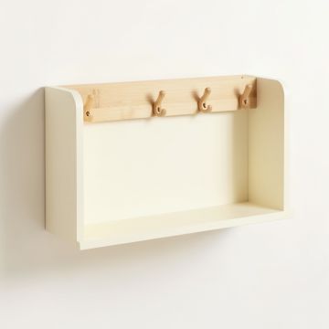 Heath Brook Wall-Mounted Entryway Organizer Shelf - Cream (synthetic illustration; no displayed measurements)