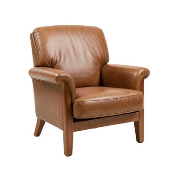 Jossi 36 '' Wide Top Grain Leather Club Chair