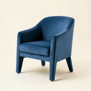 Froholdt Velvet Side Chair In Blue (synthetic illustration; no displayed measurements)