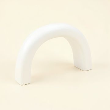 Spruce Arc Cabinet Handle Without Packaging - White (synthetic illustration; no displayed measurements)