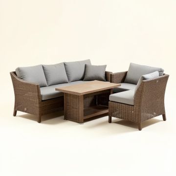 Enoch Modern Outdoor 3 Piece Seating Group (synthetic illustration; no displayed measurements)