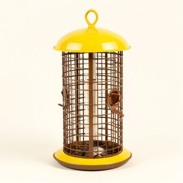 Steel Sunflower Decorative Bird Feeder (synthetic illustration; no displayed measurements)