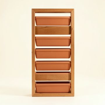 Holly Canyon Empty Vertical Garden Frame - Terracotta (synthetic illustration; no displayed measurements)