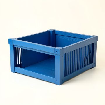 Spruce Branch Empty Furniture-Style Pet Crate - Blue (synthetic illustration; no displayed measurements)