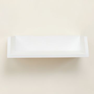 Maple Arc Wall-Mounted Shelf - White (synthetic illustration; no displayed measurements)