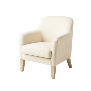 Braconi Upholstered Dining Chair In Cream