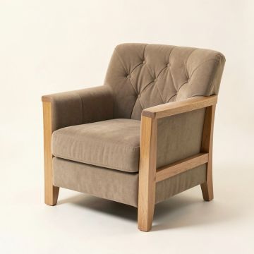 Ascanio 28.5 '' Wide Tufted Polyester Armchair (synthetic illustration; no displayed measurements)