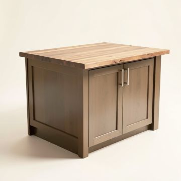 Durime Kitchen Island With Butcher Block Top (synthetic illustration; no displayed measurements)