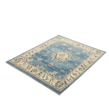 Elliott Ivory/Peacock Blue Area Rug