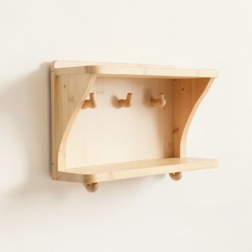 Stone Bluff Wall-Mounted Entryway Organizer Shelf - Beige (synthetic illustration; no displayed measurements)