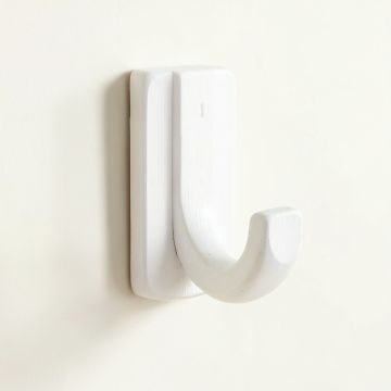 Dune Crest Wall-Mounted Robe Hook - White (synthetic illustration; no displayed measurements)