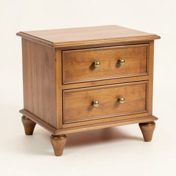 Orianne 2 - Drawer Solid Wood Nightstand In Antique Gold (synthetic illustration; no displayed measurements)