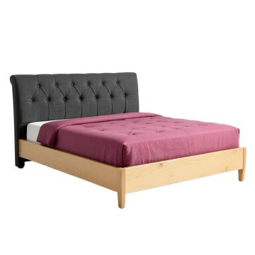 Apolo Tufted Upholstered Low Profile Standard Bed