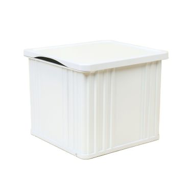 River Arc Closed Outdoor Storage Box - White