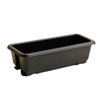 Sage Arc Empty Railing Planter With Integral Brackets - Black