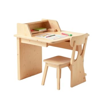 Glaser Kids Writing Desk And Chair Set With Kids Hutch