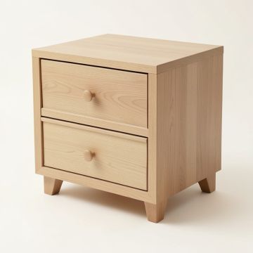 1 - Drawer Nightstand In Light Brown (synthetic illustration; no displayed measurements)
