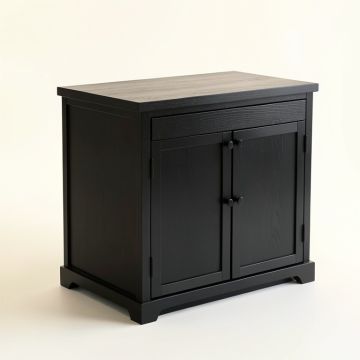 Oak Canyon Freestanding Laundry Folding Counter - Black (synthetic illustration; no displayed measurements)