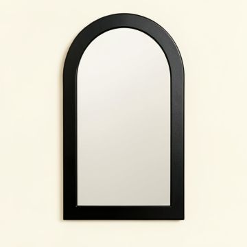Reed Crest Framed Wall Mirror - Black (synthetic illustration; no displayed measurements)