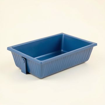 Fern Bridge Empty Railing Planter With Integral Brackets - Blue (synthetic illustration; no displayed measurements)