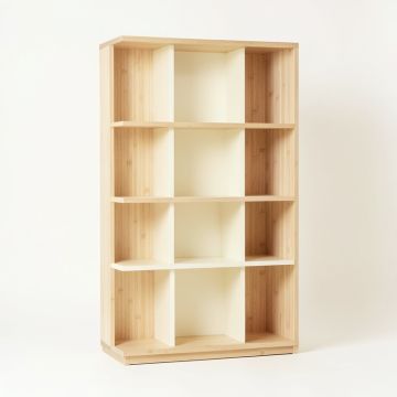 Oak Edge Freestanding Bookcase - Cream (synthetic illustration; no displayed measurements)