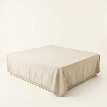 Stone Bridge Flat Bed Sheet - Beige (synthetic illustration; no displayed measurements)