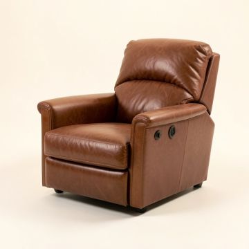 Ellis 38 '' Wide Genuine Leather Standard Recliner (synthetic illustration; no displayed measurements)