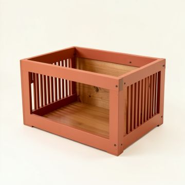 Lake Field Empty Furniture-Style Pet Crate - Terracotta (synthetic illustration; no displayed measurements)