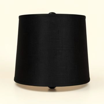 7 '' H X 8 '' W Linen Empire Lamp Shade ( Screw On ) In Black (synthetic illustration; no displayed measurements)