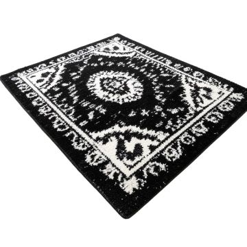 Chanler Hand-Tufted Wool Black/White Area Rug