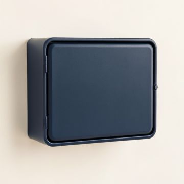 Sage Bend Wall-Mounted Entry Cabinet - Navy (synthetic illustration; no displayed measurements)
