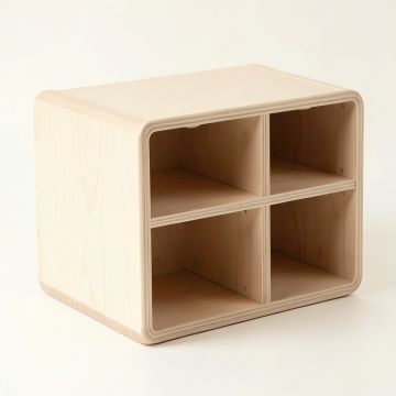 Oak Branch Low Toy Storage Unit - Beige (synthetic illustration; no displayed measurements)
