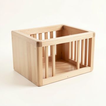 Flint Edge Empty Furniture-Style Pet Crate - Beige (synthetic illustration; no displayed measurements)