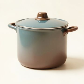 Ayesha Curry Home Collection 4.5 Qt . Porcelain Enamel Nonstick Soup Pot With Lid (synthetic illustration; no displayed measurements)