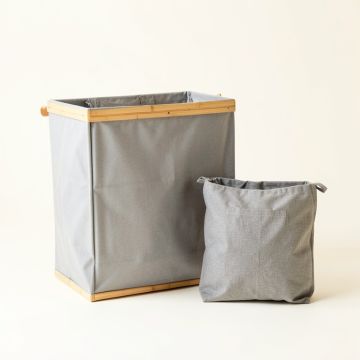 Ash Canyon Laundry Sorting Station With Plain Removable Bags - Gray (synthetic illustration; no displayed measurements)