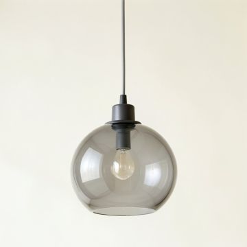 Dawn Bluff Pendant Light Suspended From One Plain Cable - Gray (synthetic illustration; no displayed measurements)